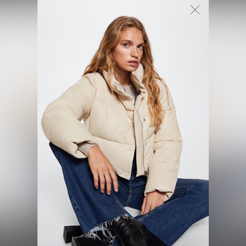 Mango Quilted Skin Style Jacket